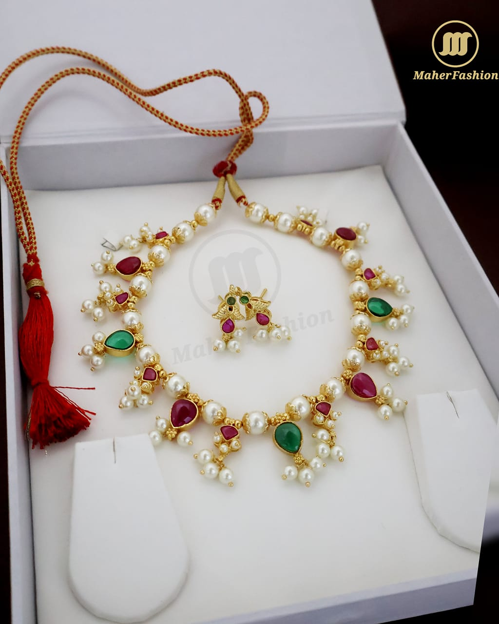 TRADITIONAL DESIGN  MOTI CHOKER NECKLCE